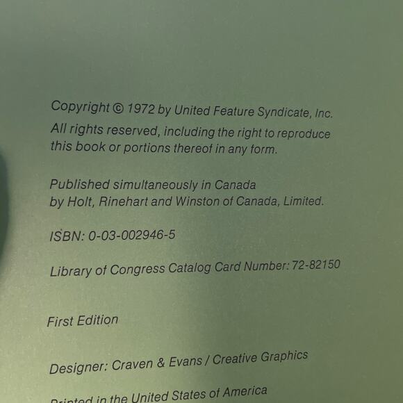 PEANUTS: SNOOPY'S GRAND SLAM HC (1972 Series)  first edition Charles M. Schultz - Picture 6 of 8